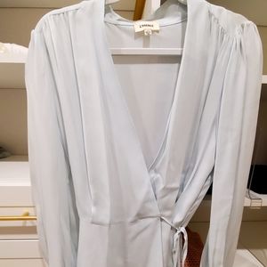 L'agence silk wrap blouse
